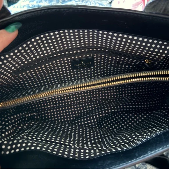 Kate Spade Black and Tan Bow Satchel - Picture 2 of 3